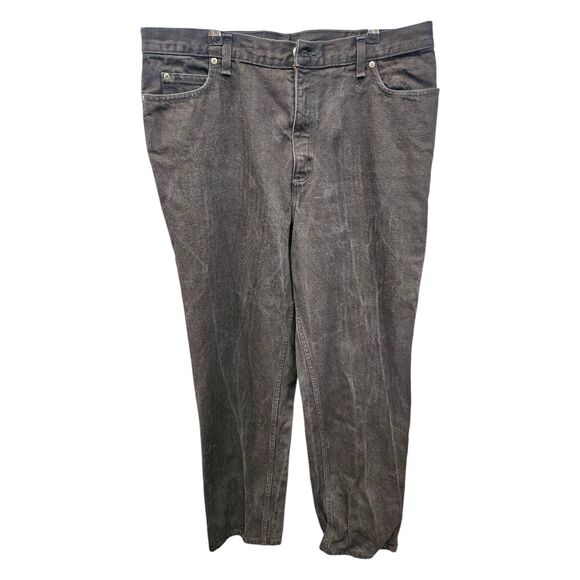 LANDS END Black Straight Leg Jeans Womens size 18 Classic 90's - Picture 1 of 6